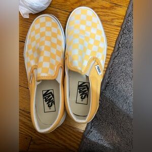 Yellow checkered vans